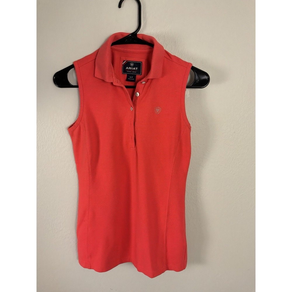 Ariat Sleeveless Polo Shirt Women's Small Red Athletic top
